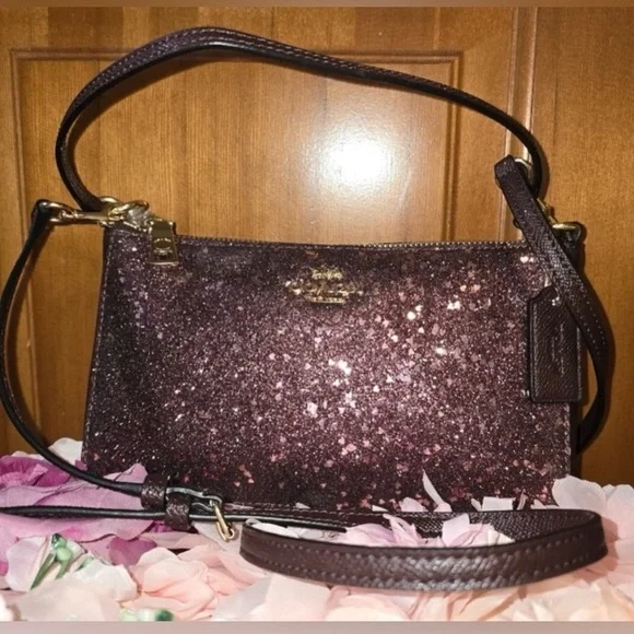 Coach Glitter ♥️ Holiday Edition Pouch/Crossbody EUC - Picture 2 of 6